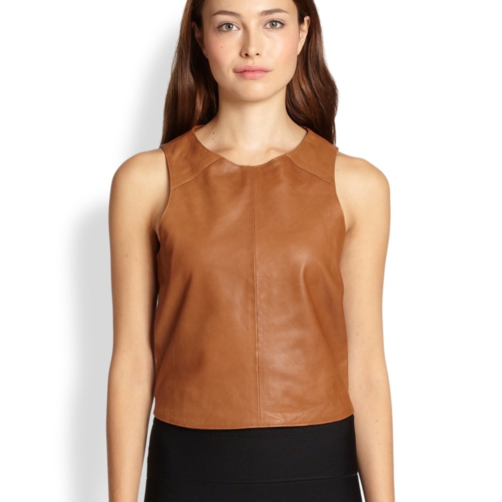 100% lamb skin Karina Grimaldi Clara top (matching skirt in another listing)